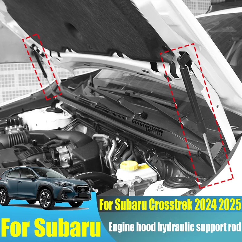 

Для Subaru Crosstrek 2024 2025 гидравлический опорный стержень капота двигателя опорный стержень капота двигателя автомобильные салонные принадлежности
