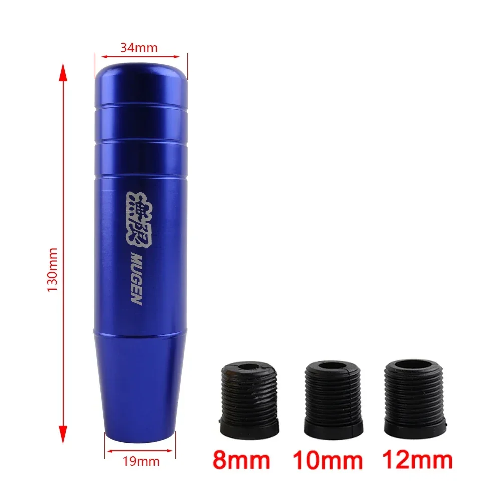 Universal Aluminum Alloy Mugen Gear Shift Knob 13cm and 18cm Extended Long Manual Transmission Automobiles Interior Parts