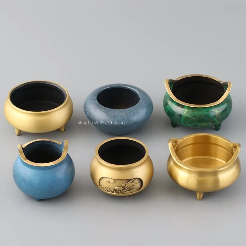 Mini Small Incense Burner Brass Incense Burner DIY Home Aromatherapy Line Incense Burner Indoor Zen Incense Holder Incense Stick