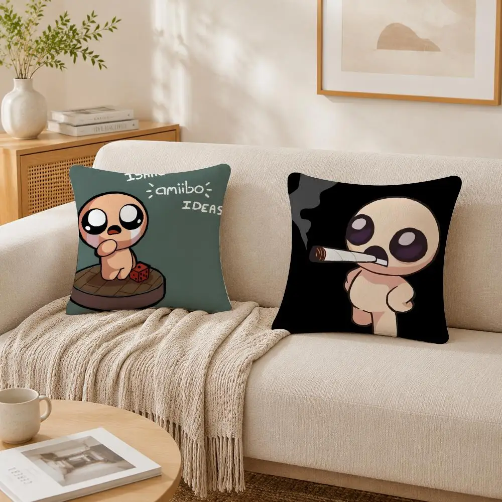 Hot Game The B-Binding Of Isaac Cushion Cover Plush Decorative Pillow Case With Hidden Zipper Fashion Room Decor For Home