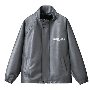 Extra Big Size 12XL Men's Pu Leather Jacket Stand Collar Zip Up Faux Coat Male Waterproof Moto Biker Loose Fit Autumn Plus Large 3 Extra Big Size 12XL Men's Pu Leather Jacket Stand Collar Zip Up Faux Coat Male Waterproof Moto Biker Loose Fit Autumn Plus Large 3