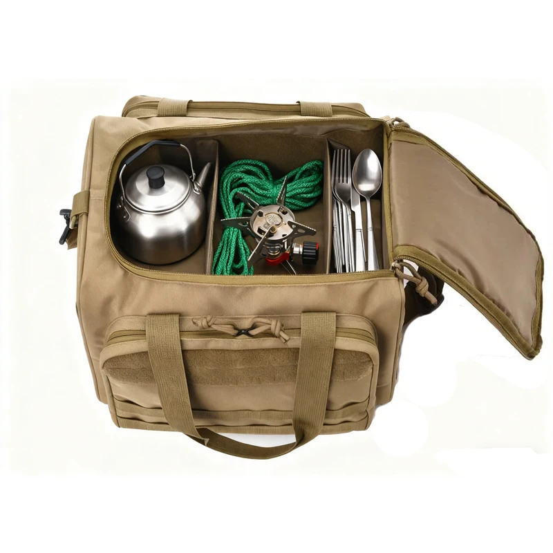 

Tactical Camping Storage Bag Large Capacity Range Bag Folding Box Waterproof Picnic Tableware Field Equipment Outdoor Gear