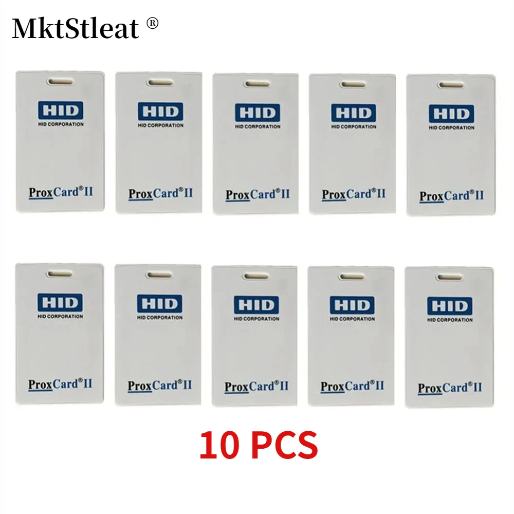 

MktStleat H- ID Thick Card, Thick Card, Pure White Card, HID PROX II, T5577, 125Khz, 10 Pcs