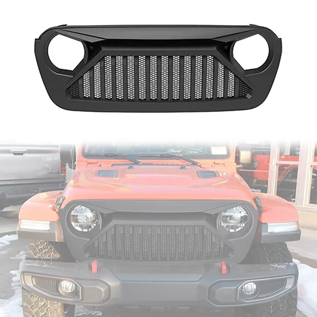 

LUMA Front Bumper Car ABS Grill 4x4 Accessories Grille 2018+ For Jeep Wrangler JL Gladiator JT