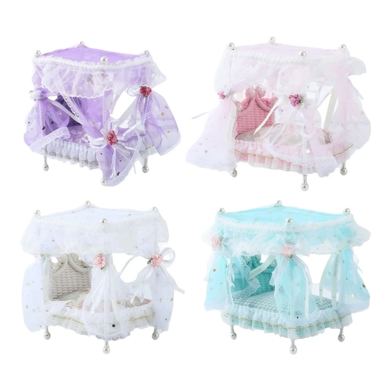 1:12 Scale Miniature Single Bed Bedroom Furniture Scene Props For Doll House Lover And Scene Building Accessories