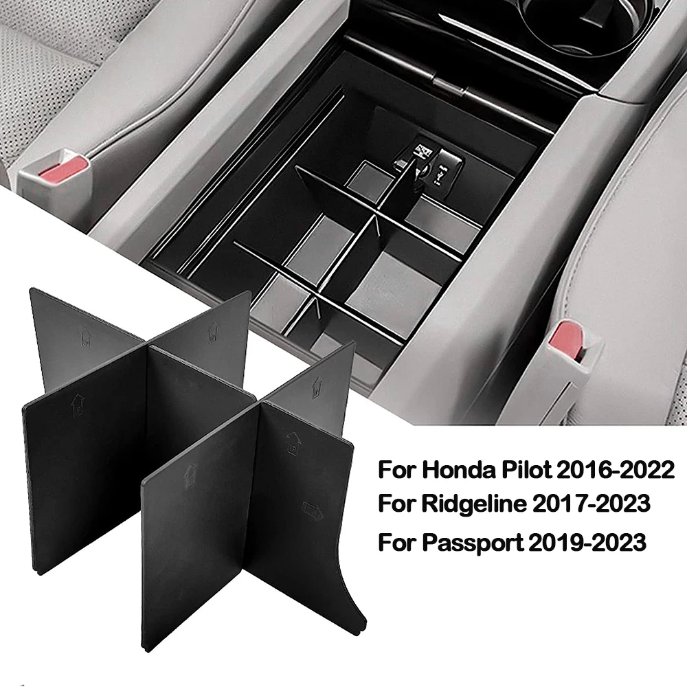 

Center Console Organizer Dividers for Honda Pilot 2016-2022/Ridgeline 2017-2023/Passport 2019-2023 Armrest Box Accessories