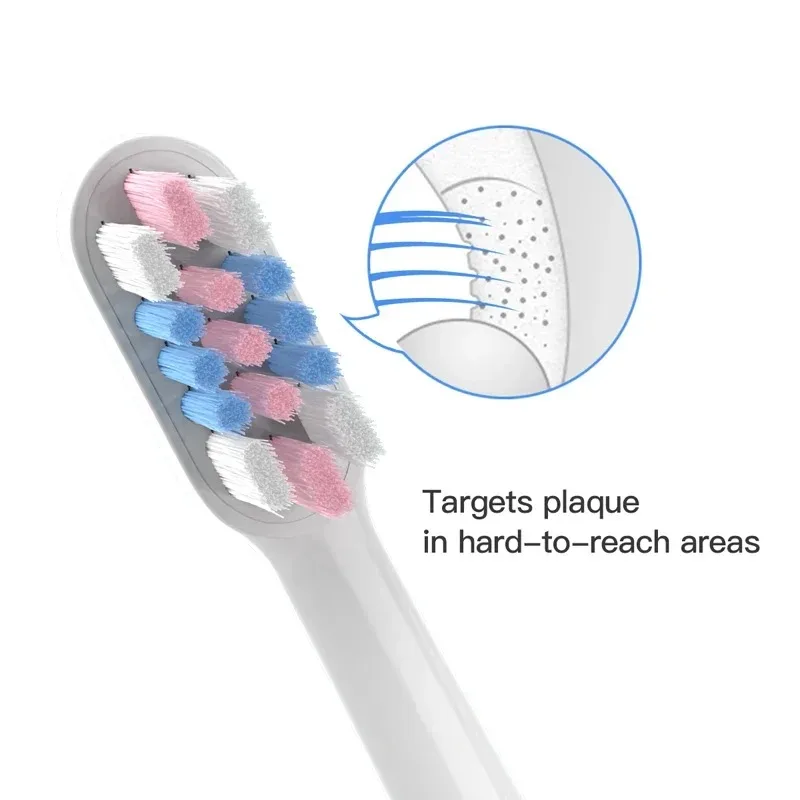 10PCS Vacuum Sealed Packed Replacement Brush Head for Xiaomi Mijia T300/T500/T700 Sonic Electric Tooth Soft Bristle Caps Nozzles