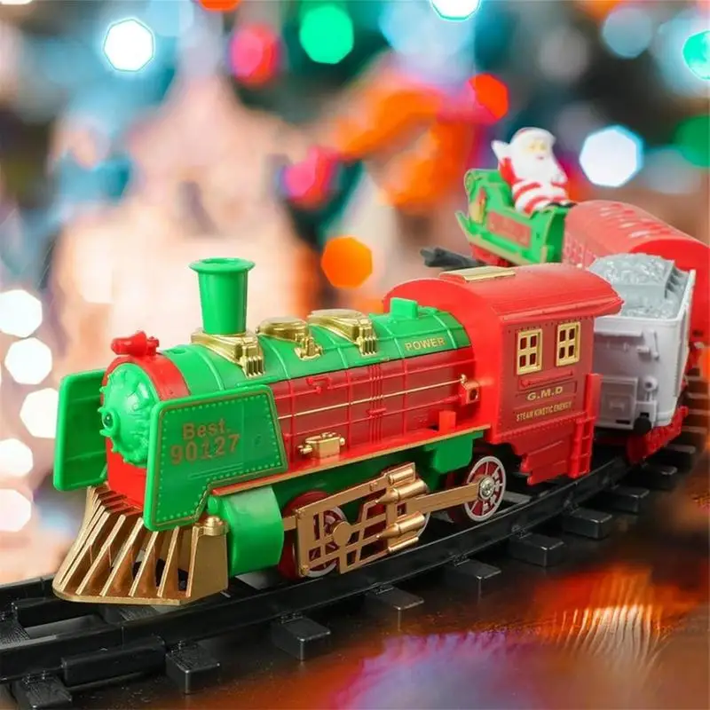 Christmas Train set Electric Sound And Light Christmas Track Car Can Hang Christmas Tree Decor Children's Educational Toys Gifts