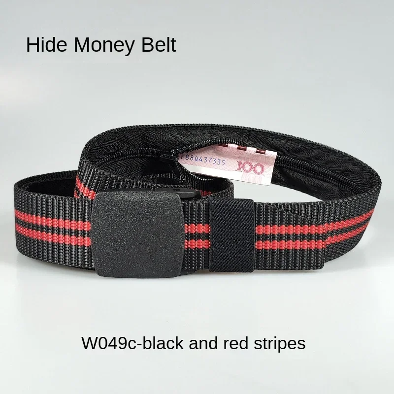 White Cash Anti Theft Belt Waist Bag Men Portable Hidden Money Strap Belt Wallet Waist Pack Secret Hiding Zipper Belt for Women