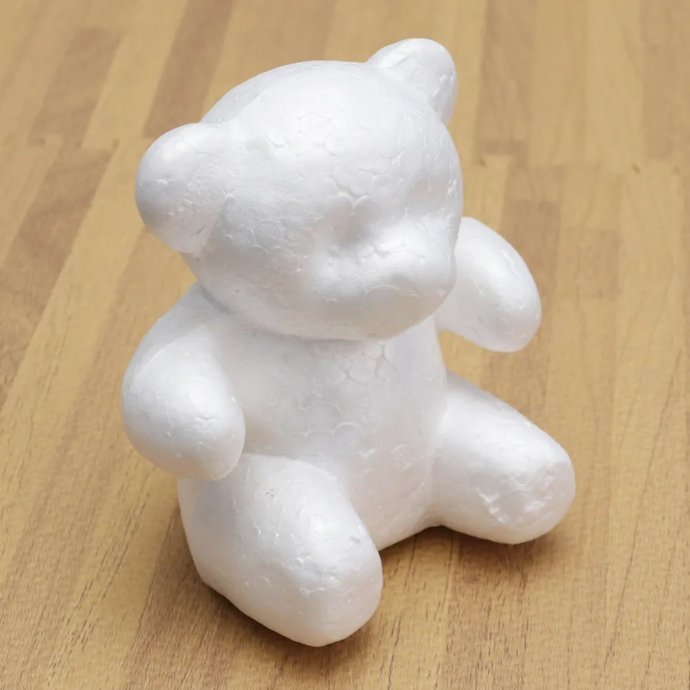 2Pcs 15Cm Sitting Foam Bear Craft for DIY Valentine's Day Decoration Church Preschool Kindergarten Home Activity Educational Art