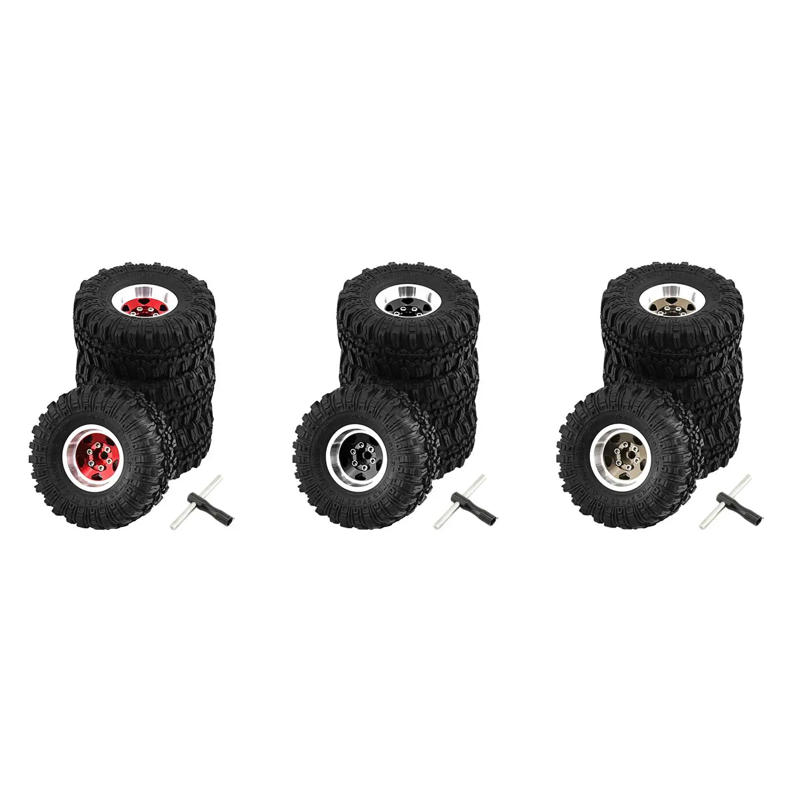 4x Tire Wheel Tyre RC Car Tire for 1/18 RC Truck Upgrade Parts Accessories