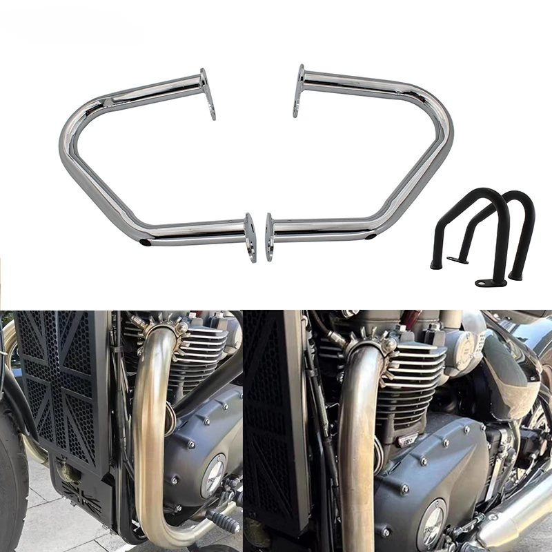 

Motorcycle Engine Guard Crash Bars For Triumph Bonneville T100 T120 thruxton 1200 R street cup twin bonneville bobber 2017-2019