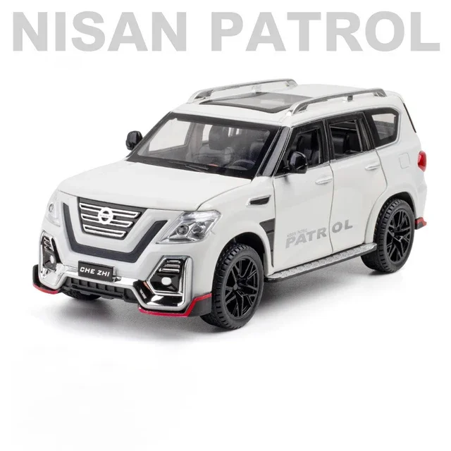 1:24 Nissan Patrol Metal Diecast Off-road Vehicle Car Model For Boy Toys Alloy Model With Sports Kit 6 Doors Opened A303