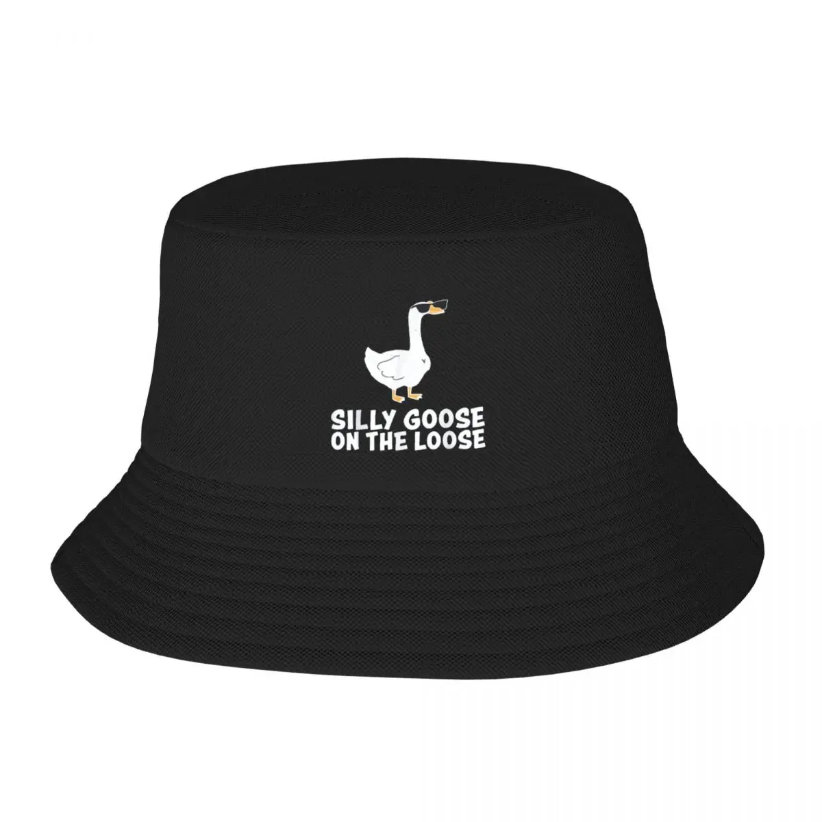 

New Silly Goose On The Loose Bucket Hat Summer Basin Cap Hip Hop Fishing Fisherman Hat Retro Pattern