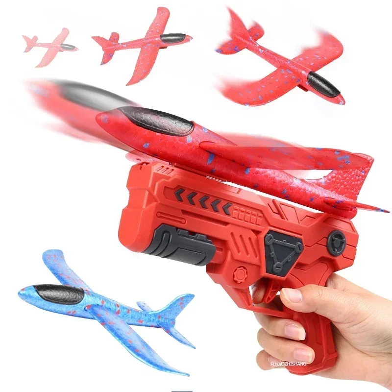 Airplane Launcher Toys Outdoor Plane Flying Toys Non Slip Kids EPP Foam Catapult Plane Birthday Gifts for Boys Girls