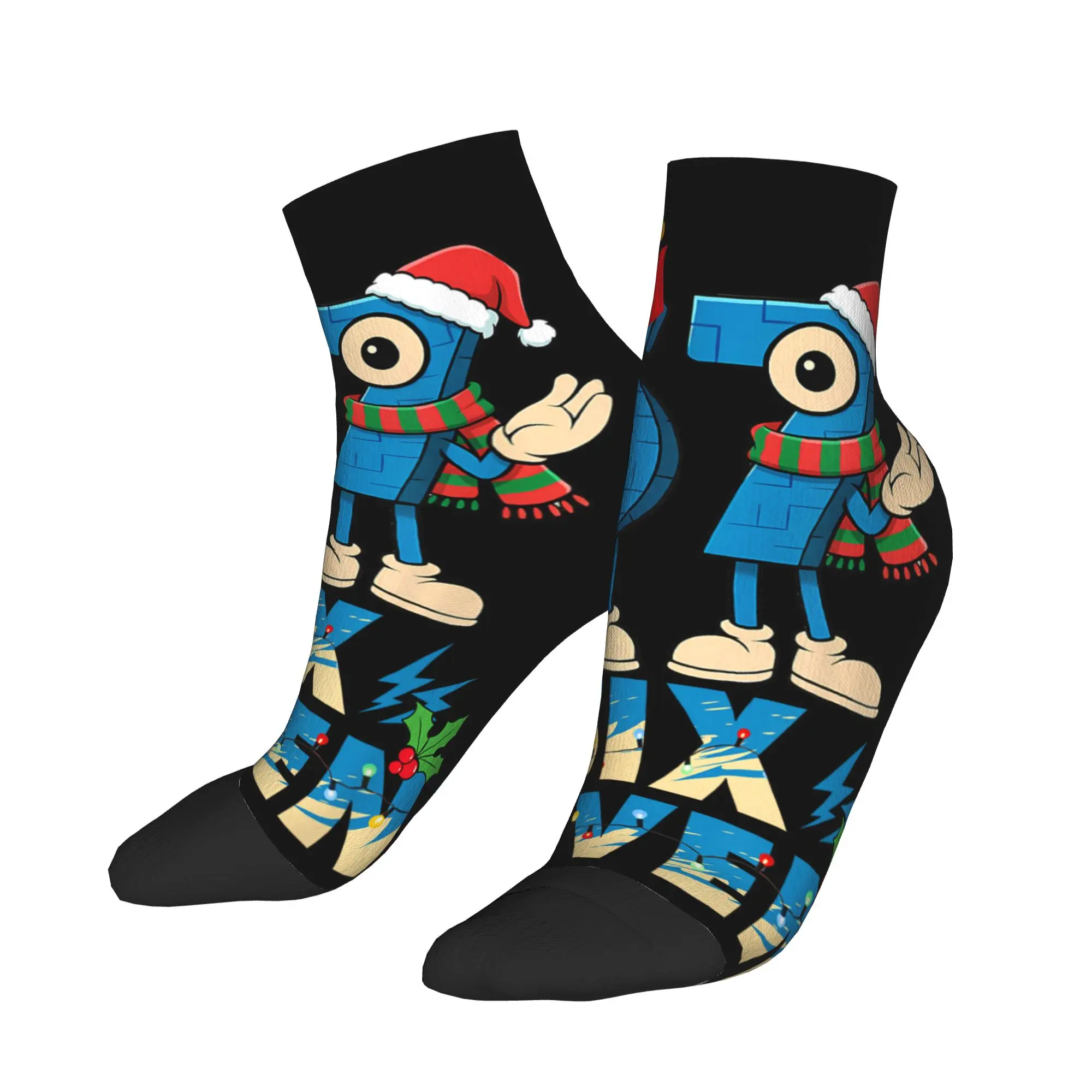 

Забавный итальянский костюм Brainrot 67, костюм Санта-Эльфа, повседневные носки для мужчин, удобные носки до щиколотки, летние уличные носки