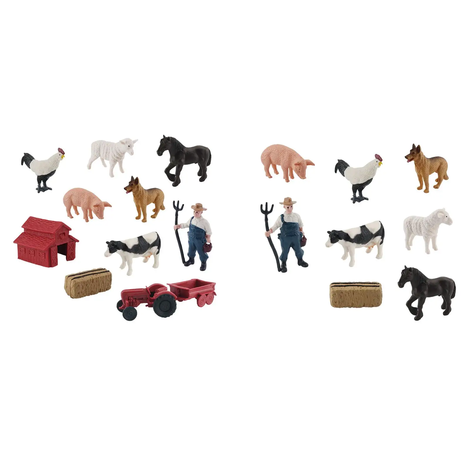 Lifelike Farm Animals Figures Farm Figurines Playset for Toddlers Children