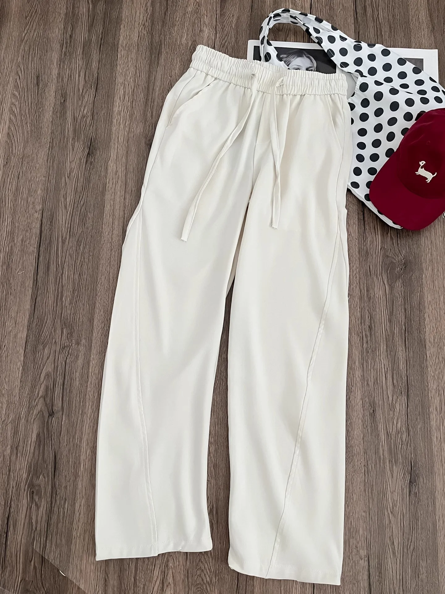 

Ice Silk American Sle Diagonal Cut Sun Protection Pants Thin Straight Leg Casual Trousers for Men Summer Cool Feeling