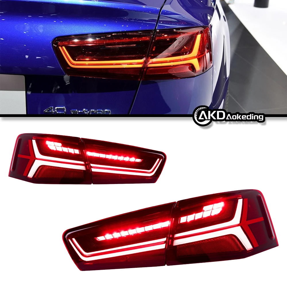 Auto Parts Tail light For Audi A6 A6L C7 2012-2015 latest Styling Steering signal Brake reversing light Car Accesorios Modified