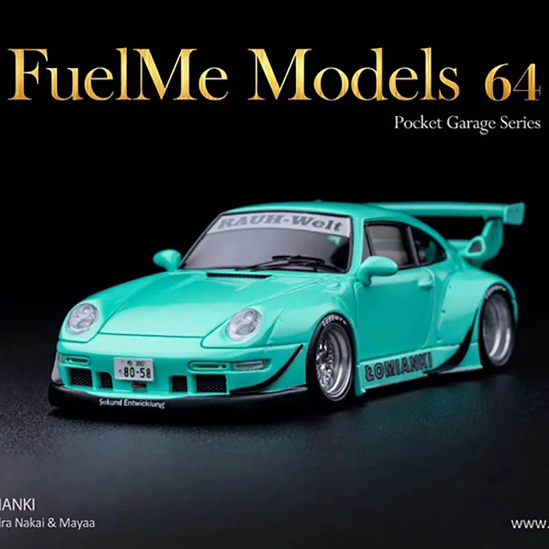 Fuelme 1:64 SCALE 993 RWB Green Resin Limited Edition Car model Wide body modification does not open doors