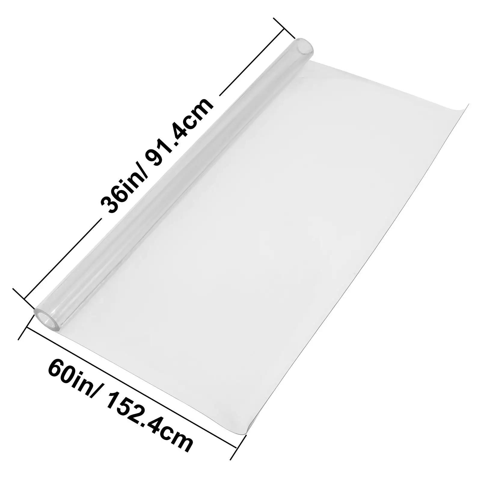 Clear PVC Table Protector Mat 36 x 60 Inch 2 mm Thick Waterproof Rectangle Desk Cover Easy Clean for office Desk Dresser Nightstand