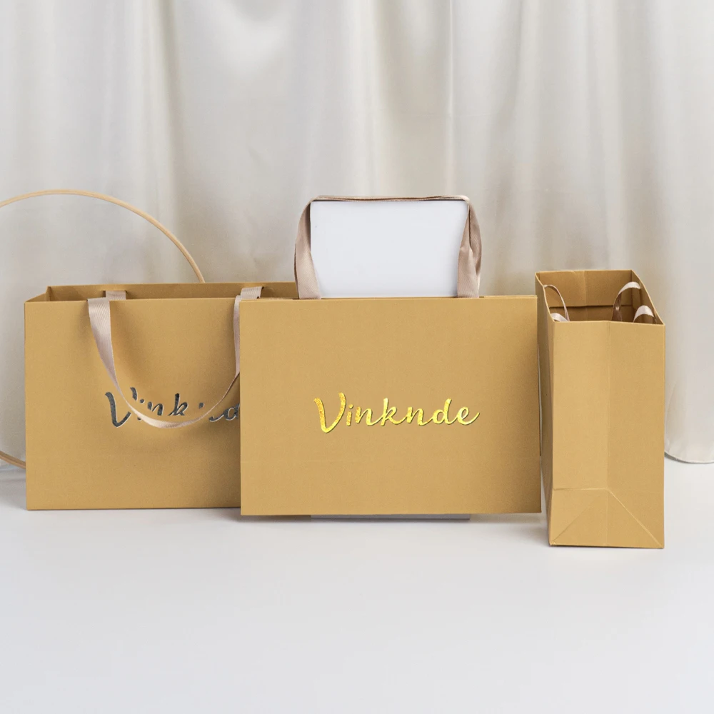 شعار مخصص البيج الذهب والمجوهرات مقبض حقيبة 28x10x20 سنتيمتر عيد الحب هدية التعبئة والتغليف المنظم التسوق السفر الحقائب المحمولة #3