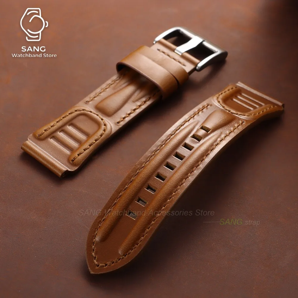 18mm 20mm 22mm 24mm Leder-Uhrenarmband Zubehör Vintage Öl-Wachs-Rindsleder-Armband Universelles Business-Uhrenarmband für Männer und Frauen – Detail 8