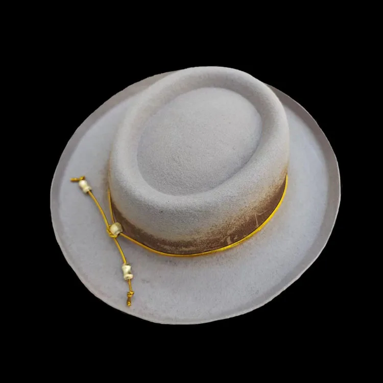 Sheepskin Hat Golden Peanut Solid Color Sheepskin Hat