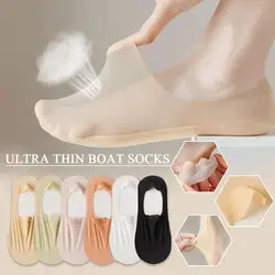 Invisible Silicone Anti-slip No Show Thin Socks Summer Breathable Sock Slippers Non Slip Hidden Low Cut Socks For Flats Sneakers