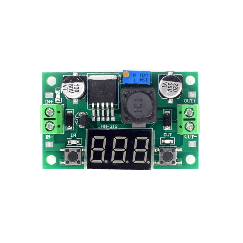 LM2596S DC-DC Buck Power Supply Module Digital Step Down Converter Board DC 4.0-40V to DC 1.25-37V Voltage Regulator Transformer