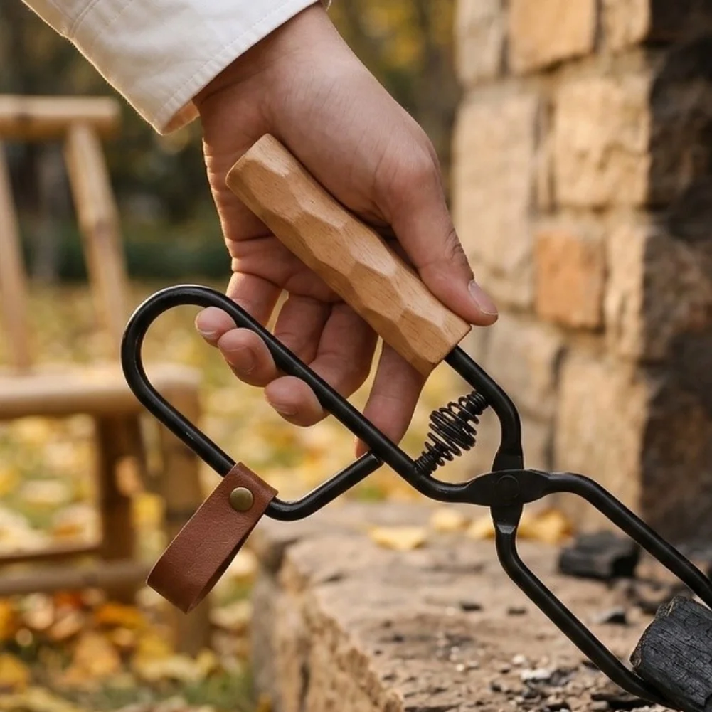 Outdoor Fire for tongs with Reinforced Frame and Heat Insulating Handle for Safe Operation Near High Temperature Sources