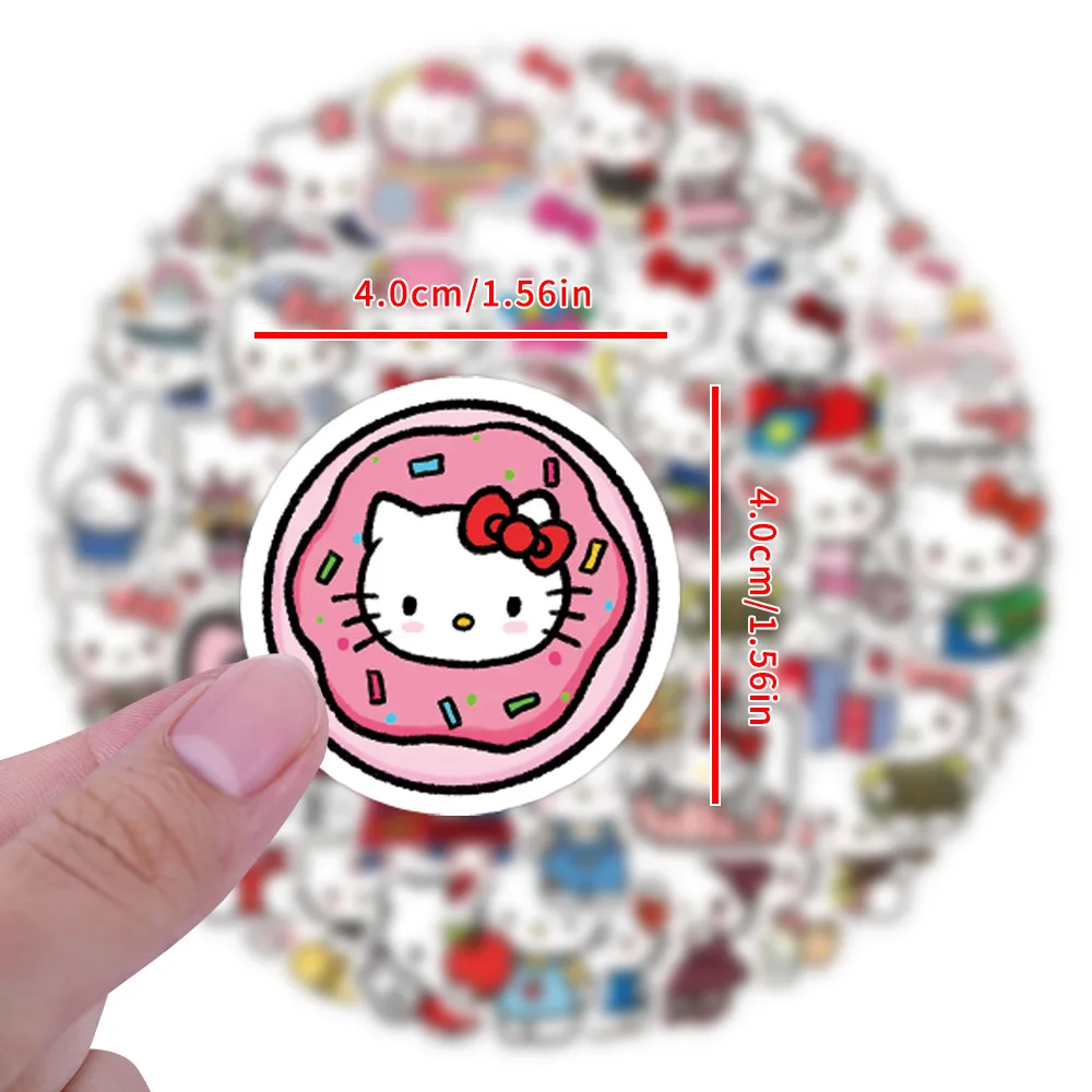 50/100 個かわいいサンリオ漫画ハローキティステッカー DIY 電話ラップトップ荷物スケートボード落書きデカール楽しい子供のため