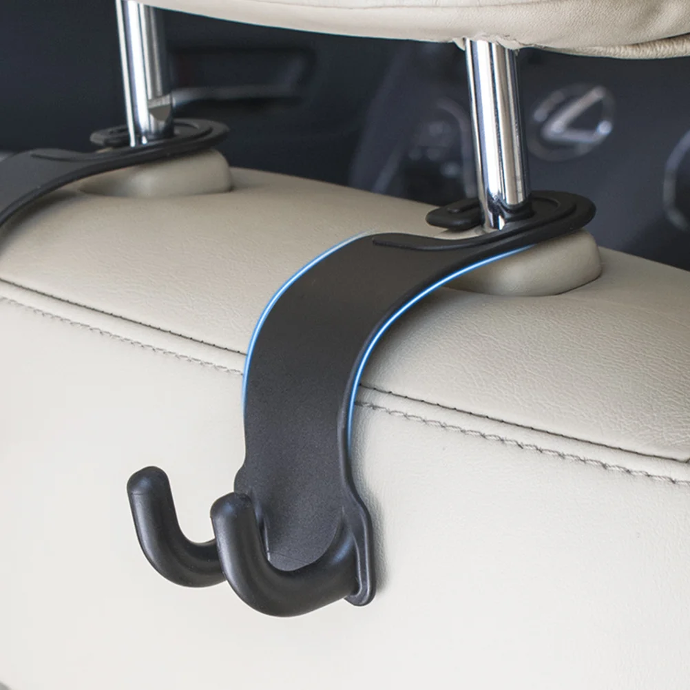 4 Pcs Car Hook Back Seat Hanger Headrest Hangers Multifunction Backseat Abs Purse Holder Hooks