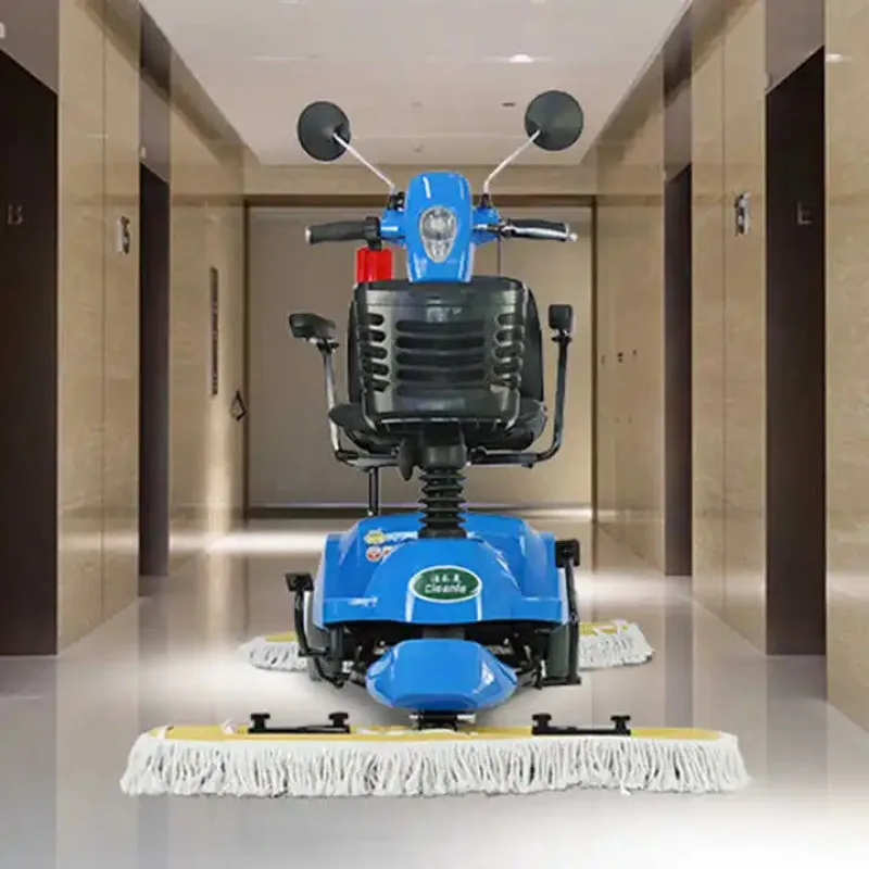 Commercial Ride-on Floor Mop Machine for Mall Supermarket Hotel Hospital Property Cleaning Electric Dust Mop Cart