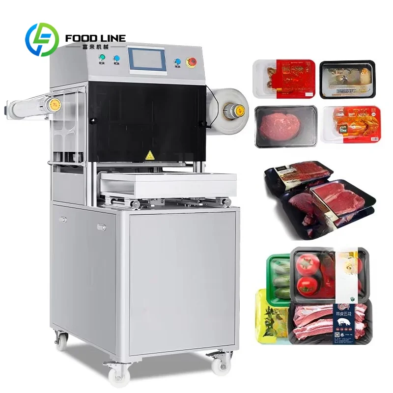 Custom made Sealing Machine for Meat Vegetable Modified Atmosphere Packaging Tray Sealer for Paper Pouches