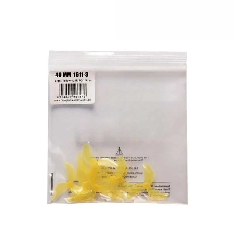 1611 3-Blade Propeller 1.5mm 1mm Mounting Hole أسود/أبيض/برتقالي لطائرات بدون طيار صغيرة Whoop Mobula6 و2 بوصة عالية السرعة