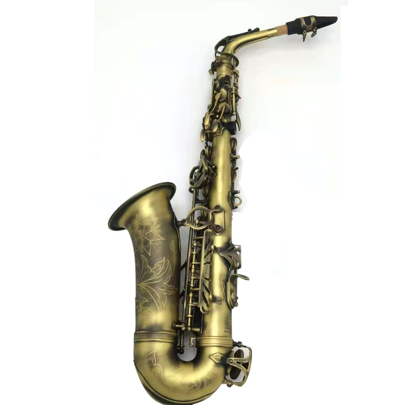 Eb Alto Saxophone Antique Copper Finish Beautiful Sound Wind Instrument for Stage Performance Exam & Daily Practice