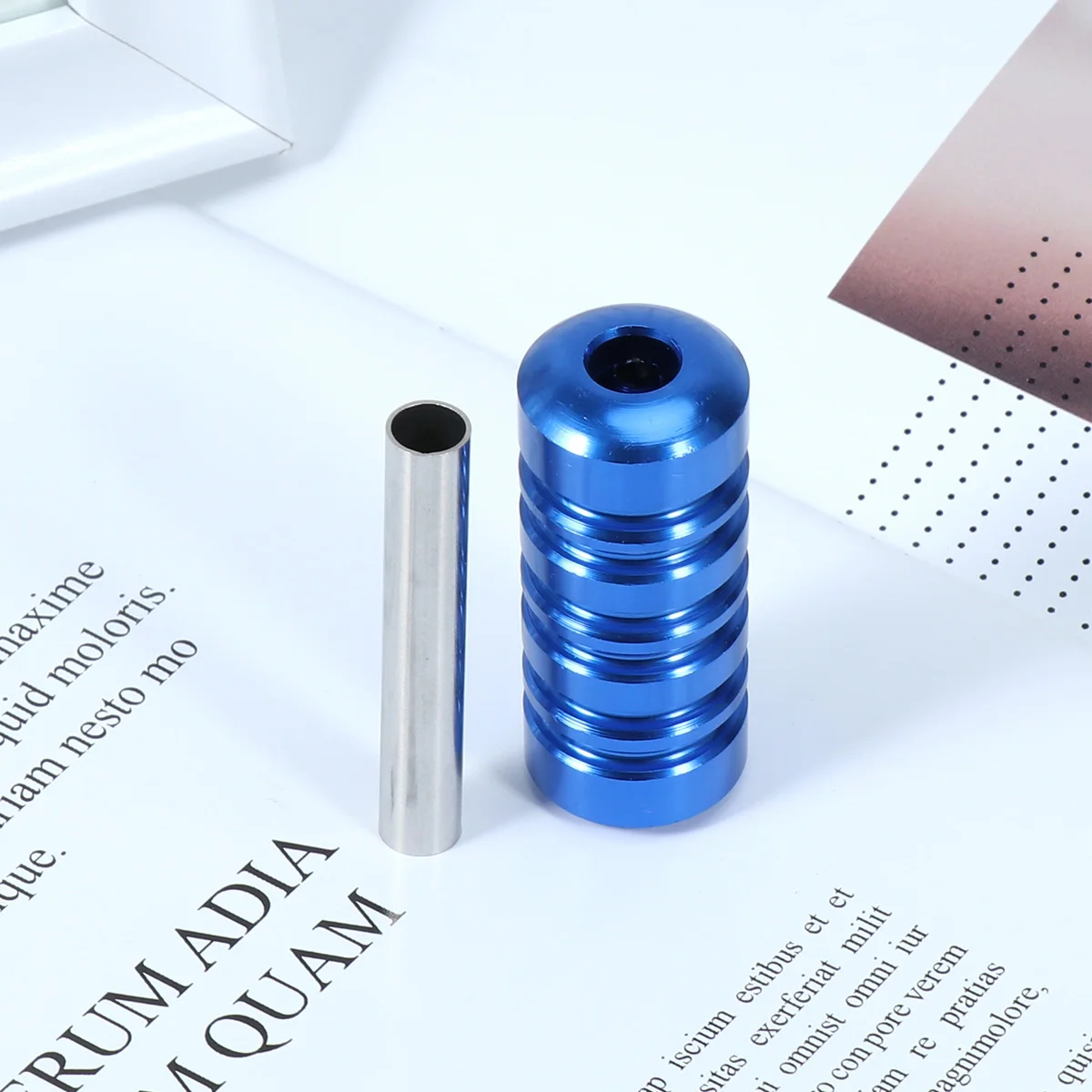 

1pc Aluminum Alloy Tattoo Handle Lightweight Durable Adjustable Grip Tube For Body Shader Liner Eyebrow Permanent