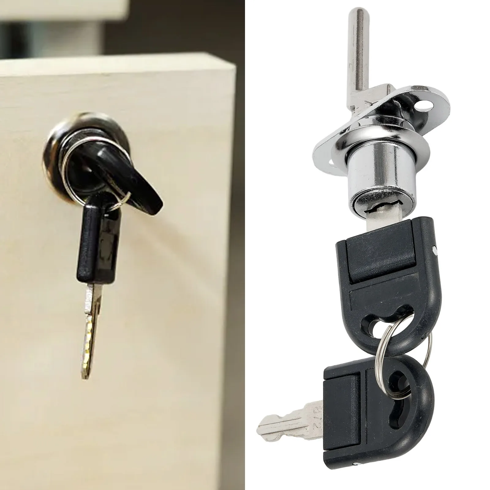 16/19mm Cabinet Lock Zinc Alloy Furniture Desk Draw Pedestal Lock Office Home Filing Cabinet Lock With 2 Keys