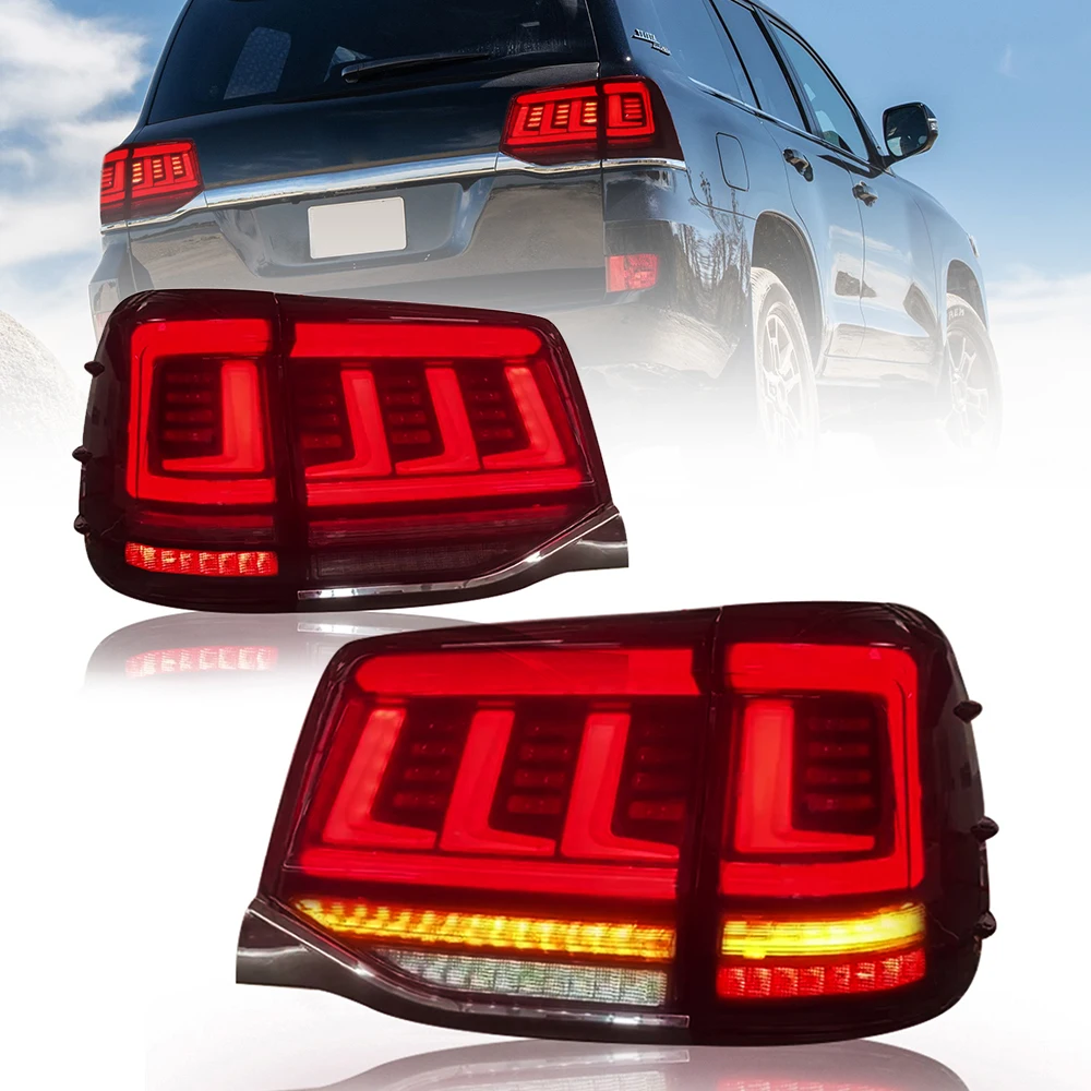 

Tail Lights For Toyota Land Cruiser 2016-2020 Auto Smoky LED Taillights Assembly Car Accessories Replacements Start Up Animation