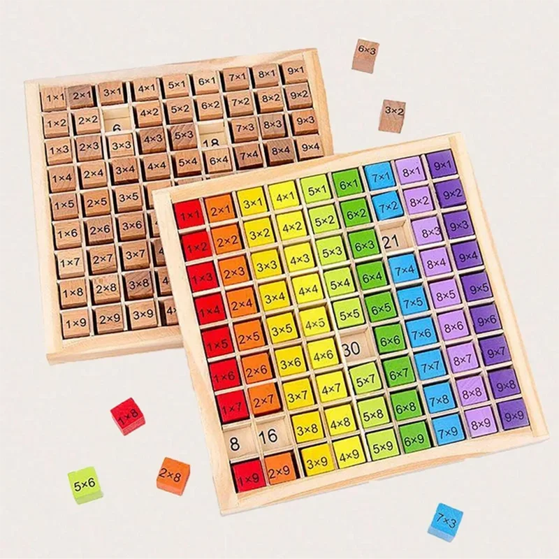Montessori Educational Math Toys for Kids Children Baby Toys Multiplication Table Math Arithmetic Teaching Aids Christmas Gifts