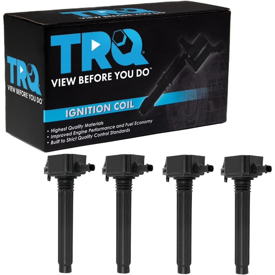 TRQ イグニッションコイルセット 4個入り 高性能 2013-2016年式ダッジ・ダート対応 信頼性の高いエンジン始動と性能向上