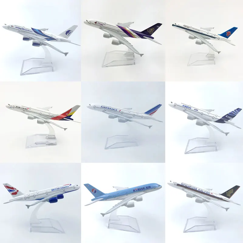 United Arab Emirates EXPO Airline A380 series Alloy Metal airplane toy 16cm Model 1/400 Scale Diecast Aircraft With Stand Model