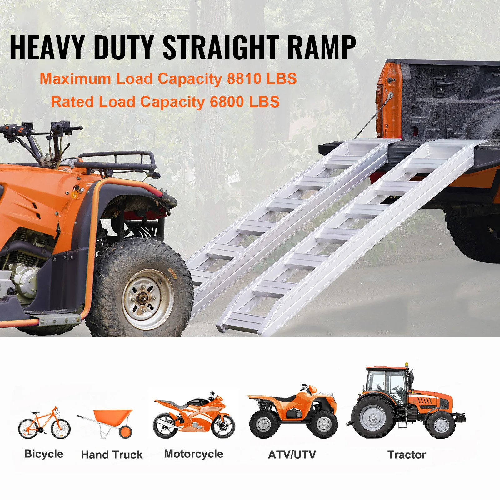 Aluminum Ramps, 6800 lbs, 72