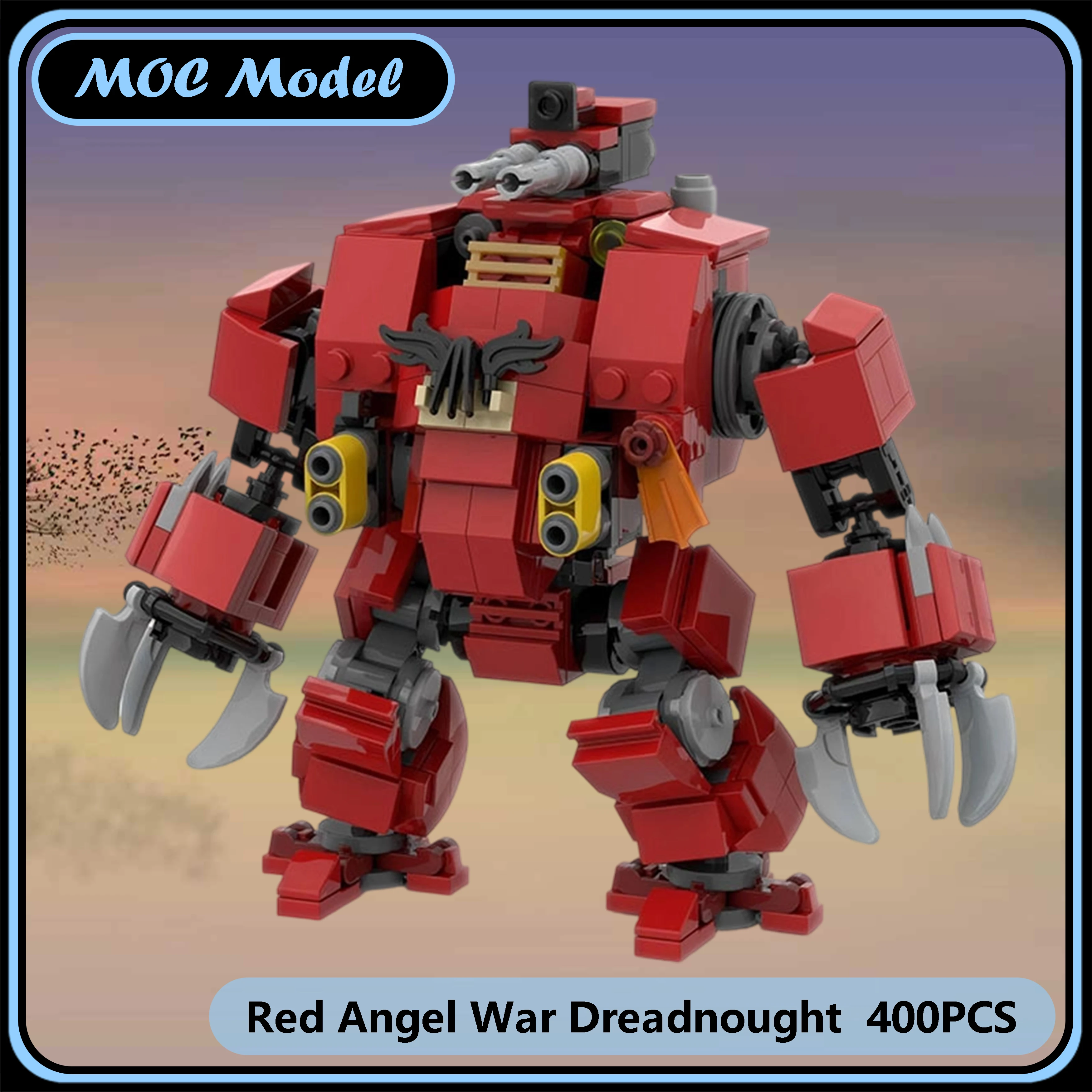 

Модель MOC Red Angel War Dreadnought, вдохновленный мечом, сделай сам, экшн-фигурка, строительные блоки для дисплея и коллекции, модель в подарок