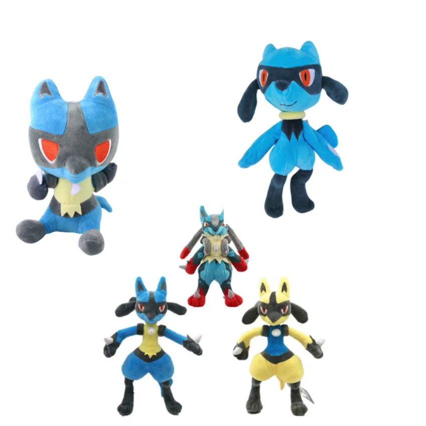 peluche-pokemon-lucario-10-pieces-lot-jouets-kawaii-dessin-anime-bleu-jaune-lucario-poupee-en-peluche-cadeau-d'anniversaire-pour-enfants