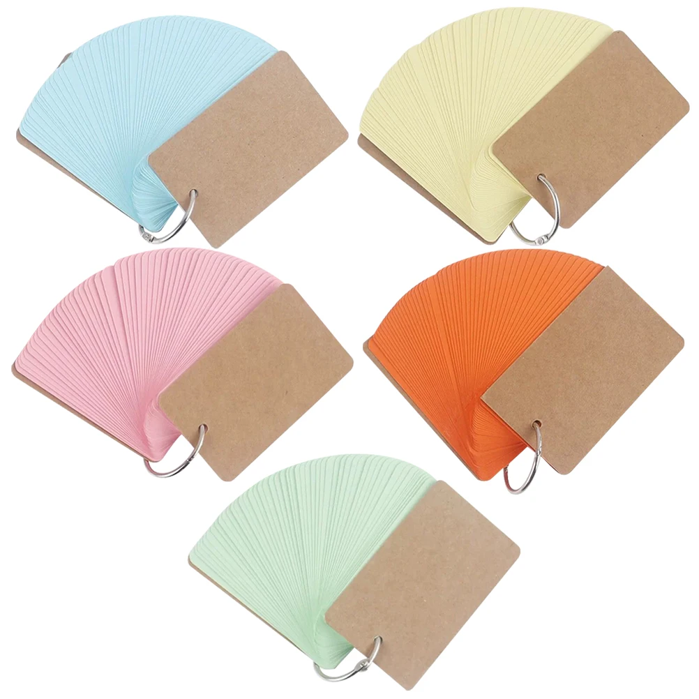 

Portable Notebook Flashcards Cards Supplies for Office Travel Office Blank Flashcards Lightweight Vocabulary Memo Study Cards
