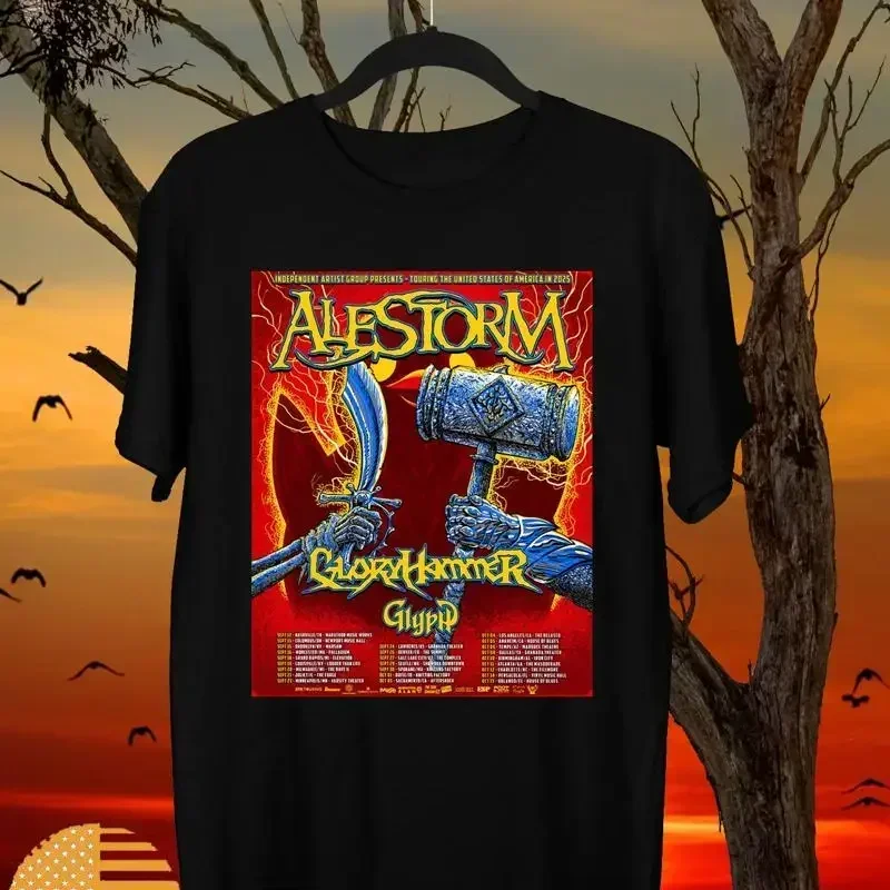 Alestorm Band Gloryhammer Usa Tour T Shirt Full Size S 5Xl