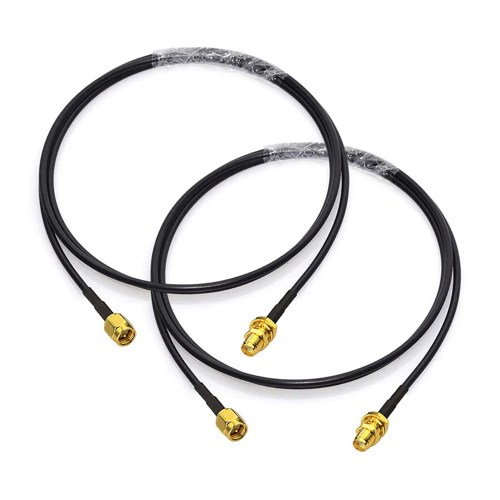 SMA Male to SMA Female Bulkhead Mount RG174 Antenna Extension Cable for 4G LTE Router Gateway Modem Cellular SDR Dongle Receiver