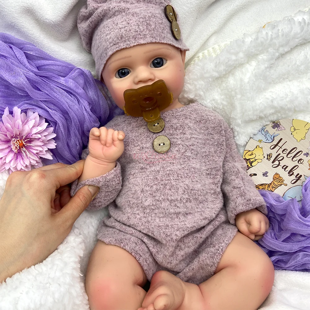 Open Mouth 50Cm Maddie Siliconen Bebe Pasgeboren Meisje Handgemaakte Geschilderde Wasbare Siliconen Reborn Babypop Voor Kinderen Verjaardagscadeau